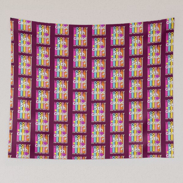 Item preview, hooray 5th grade for the first day back to school  designed and sold by champagnemoment.