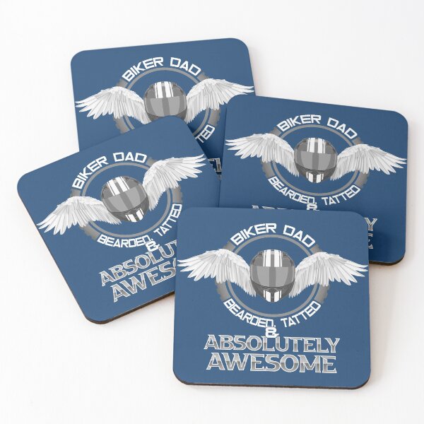 Biker Dad Coasters (Set of 4)