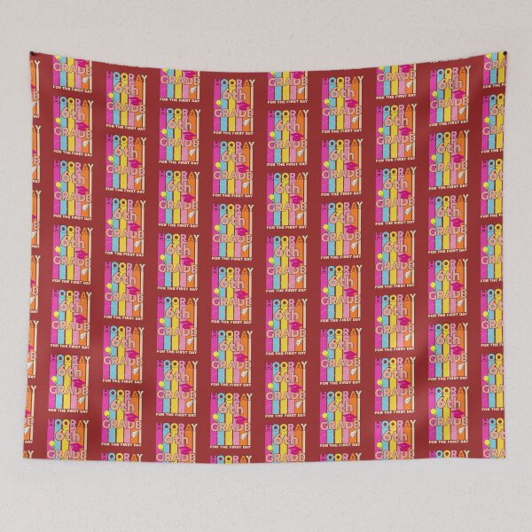 Item preview, hooray 6th grade for the first day back to school  designed and sold by champagnemoment.