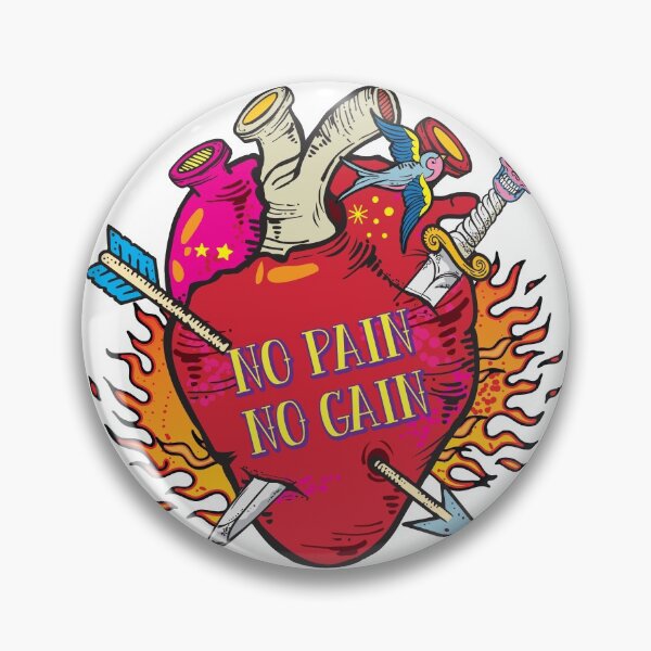 Item preview, heart theme, no pain no gain designed and sold by Ultramarine92.