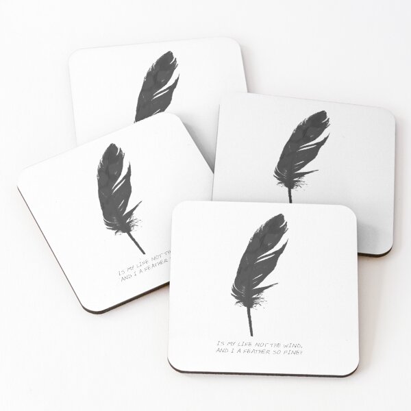 Item preview, IS MY LIFE NOT THE WIND, AND I A FEATHER SO FINE? | Just Feather, | abstract, black, monochrome, bird, nature, raven, hipster designed and sold by I'm  Redz.