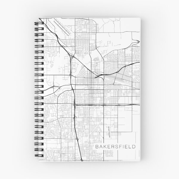 Item preview, Bakersfield Map, USA - Black and White designed and sold by MainStreetMaps.