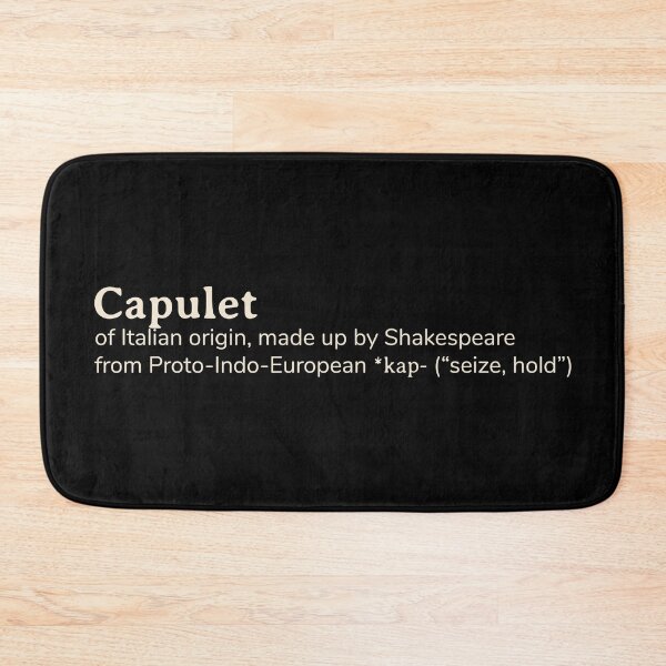 Item preview, Capulet name etymology designed and sold by YourNameStory.
