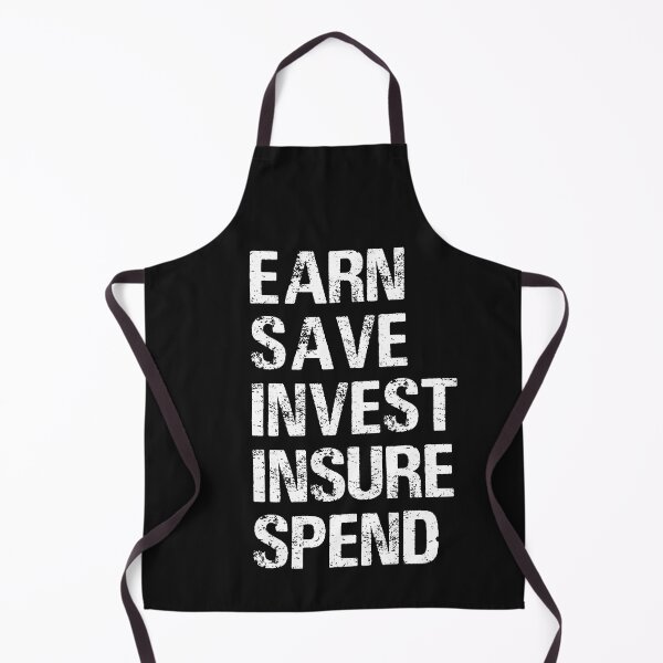 Item preview, Vintage Earn Save Invest Insure Spend Typography designed and sold by garniturex.