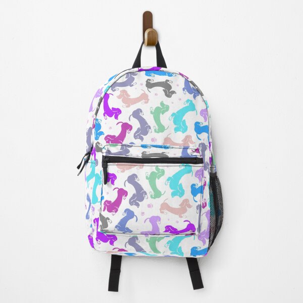 Item preview, Dachshund Mania Pinky Purple Blue designed and sold by Laura Deakin Artist.