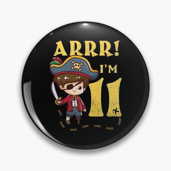 Item preview, 11th Birthday Pirate Theme Captain designed and sold by CreativeGiftShp.