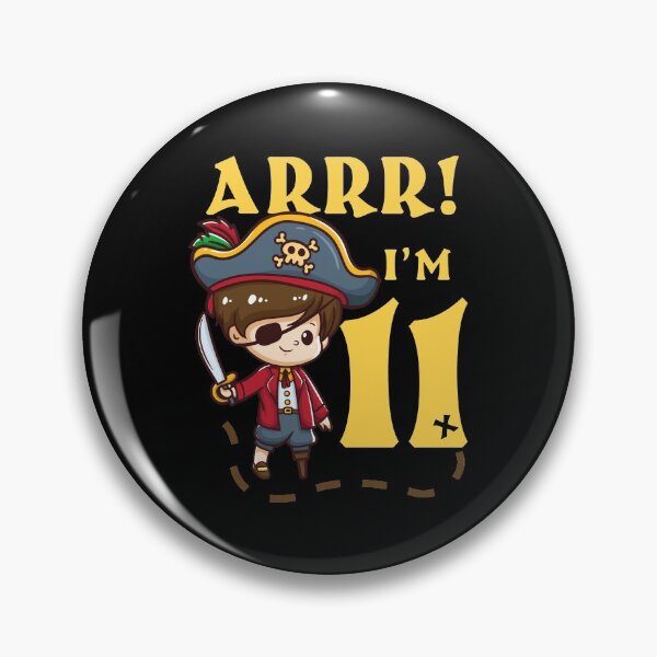 Item preview, 11th Birthday Pirate Theme Captain designed and sold by CreativeGiftShp.