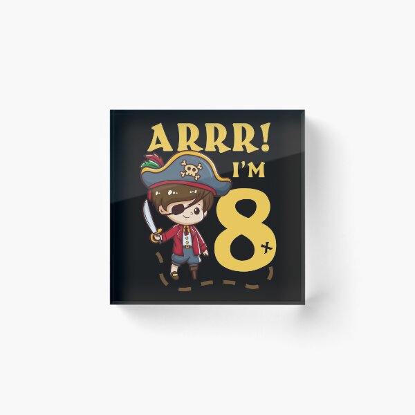 Item preview, 8th Birthday Pirate Theme Captain designed and sold by CreativeGiftShp.