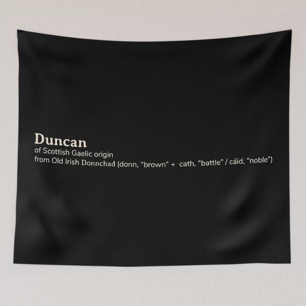 Item preview, Duncan name etymology designed and sold by YourNameStory.