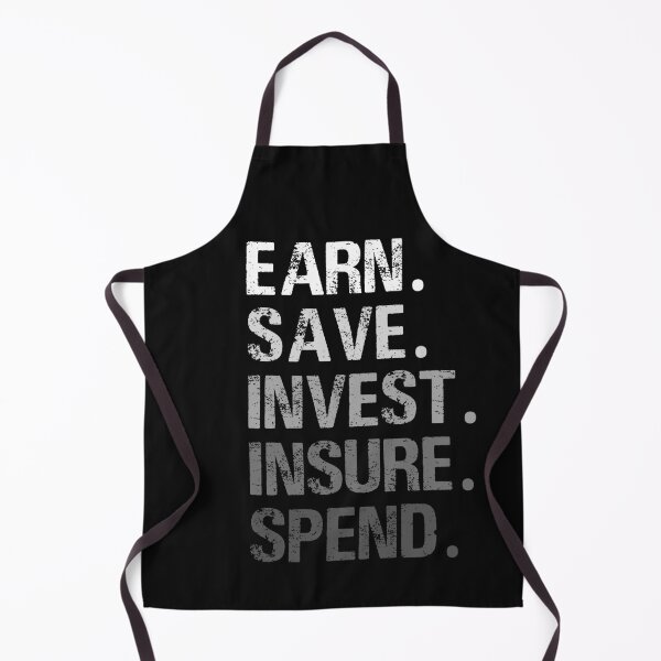 Item preview, Vintage Earn Save Invest Insure Spend Typography designed and sold by garniturex.