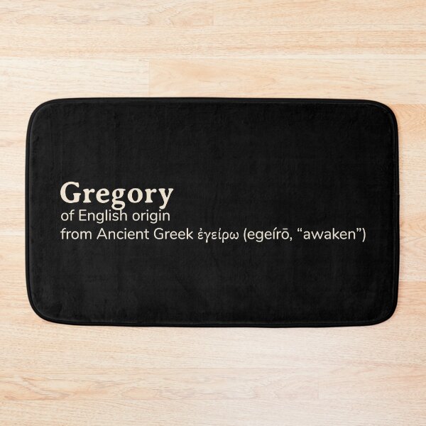 Item preview, Gregory name etymology designed and sold by YourNameStory.