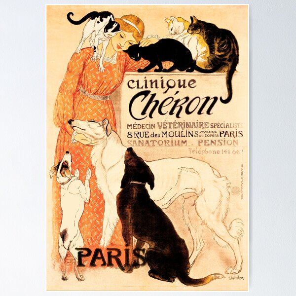 Item preview, Animal Love Vintage Poster Paris Veterinary Clinic  designed and sold by SpiritGifts.