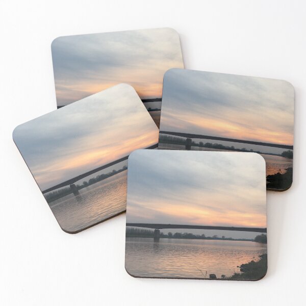 Item preview, Bridge, Rhine River, Rhenen, The Netherlands, Sunset designed and sold by Primordial Mandala Temple.