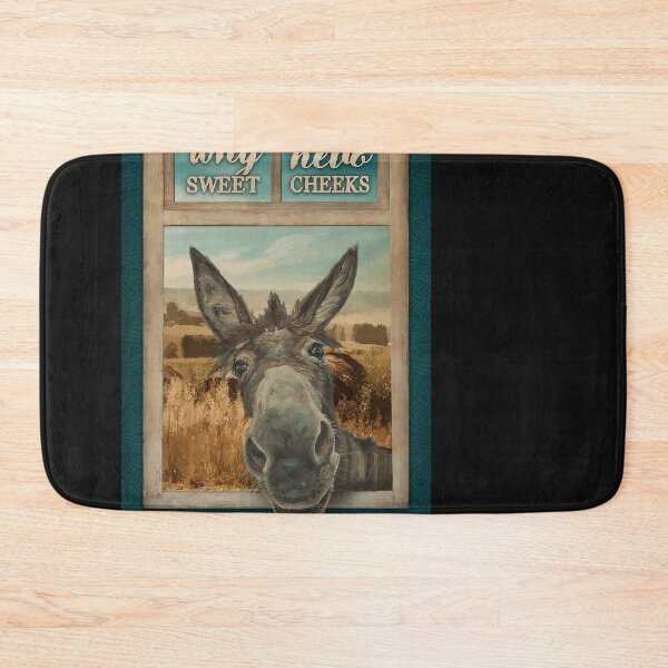 Item preview, Funny Donkey Why Hello Sweet Cheeks Have A Seat Satin Portrait Poster Print 11 x 17 designed and sold by Eladmel2.