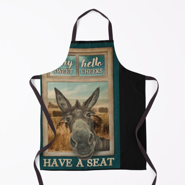 Item preview, Funny Donkey Why Hello Sweet Cheeks Have A Seat Satin Portrait Poster Print 11 x 17 designed and sold by Eladmel2.