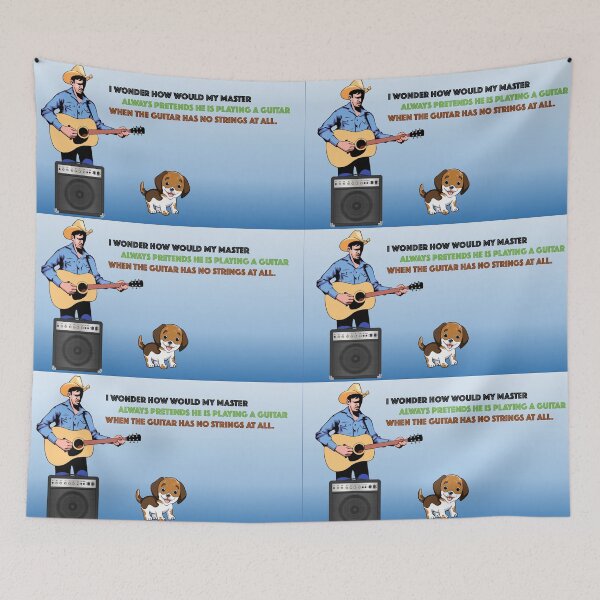 Item preview, Guitar Art, dog Art, Colorful Art designed and sold by wildlittlefan.