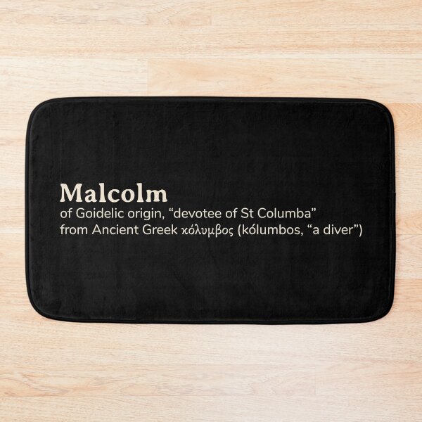 Item preview, Malcolm name etymology designed and sold by YourNameStory.