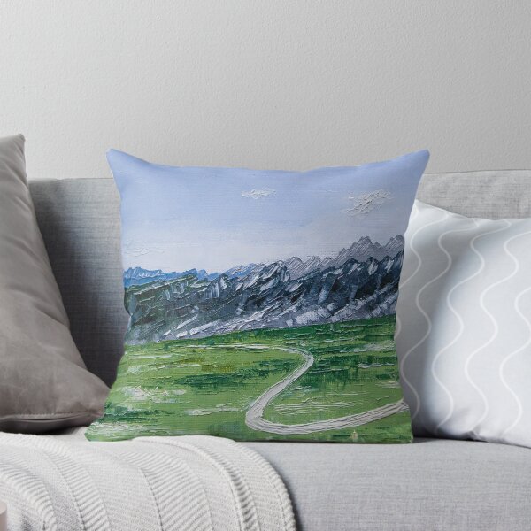 Item preview, Italian Dolomites mountain scene oil painting designed and sold by StephCarrDesign.