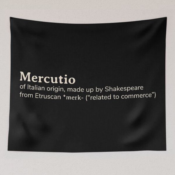 Item preview, Mercutio name etymology designed and sold by YourNameStory.
