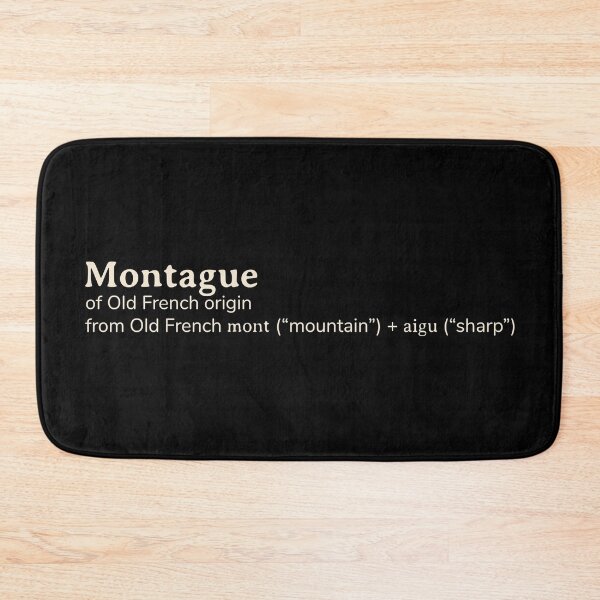 Item preview, Montague name etymology designed and sold by YourNameStory.