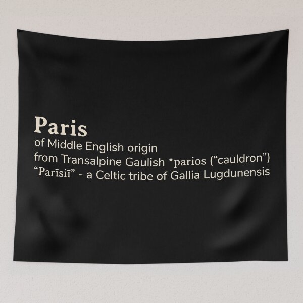 Item preview, Paris name etymology designed and sold by YourNameStory.