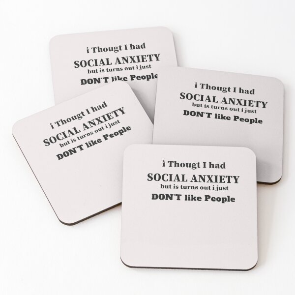 Item preview,    Social Anxiety Like People Graphic Novelty Sarcastic Funny T Shirt designed and sold by 77ART.