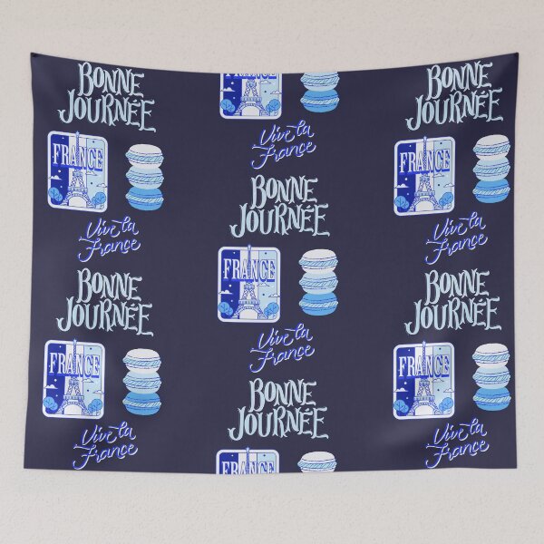 Item preview, French sticker pack - popular french theme gifts (dark blue) designed and sold by RebelliousRosee.