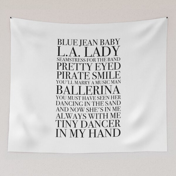 Item preview, Tiny dancer black lettering designed and sold by tcpthecat.