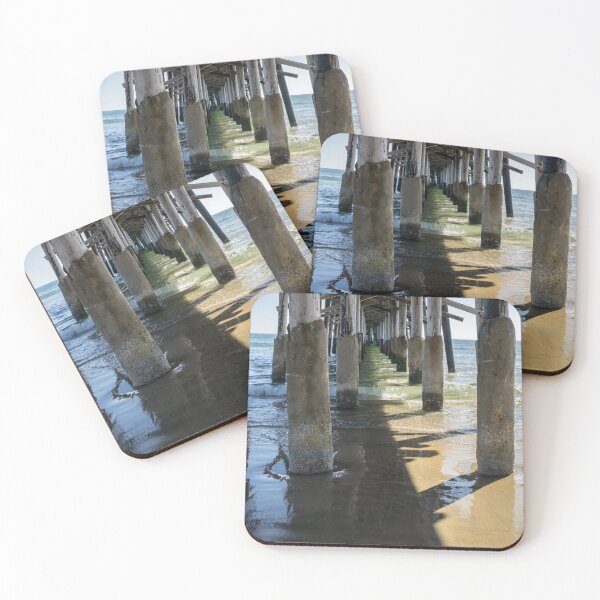 Item preview, Silky Reflections - Under the Newport Beach Pier in Orange County California designed and sold by Georgia Mizuleva.