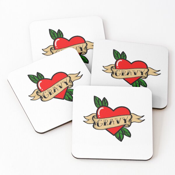 Item preview, I love gravy traditional retro heart tattoo designed and sold by BoardRoomDisco.