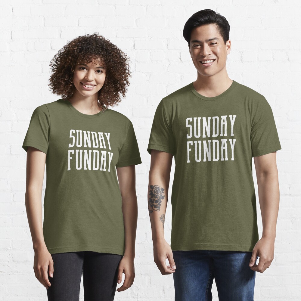 Mens Sunday Funday Vintage Football Sports Weekend Partying T shirt (Dark  Heather Grey) - L Graphic Tees 