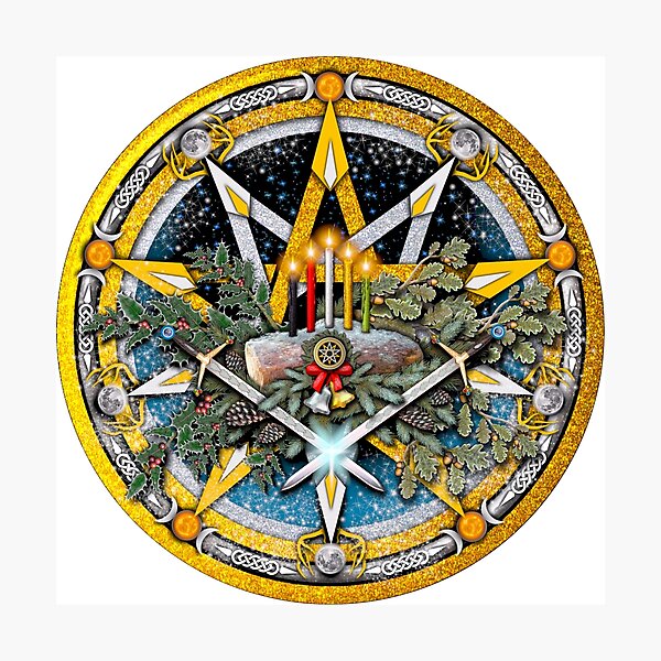 Item preview, Sabbat Pentacle of the Winter Solstice/Yule designed and sold by Naumaddic Arts.