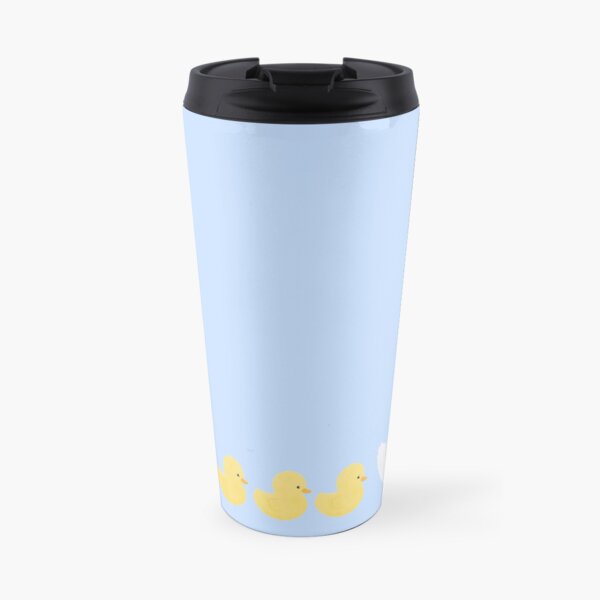 White Duck with Ducklings Travel Mug