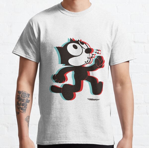 Kleding Gender-neutrale kleding volwassenen Tops & T-shirts Tanktops Tanktops met print Zeldzame!! Vintage jaren '80 Felix The Cat Tank Top Small Stripe Animated Cartoon Promo 