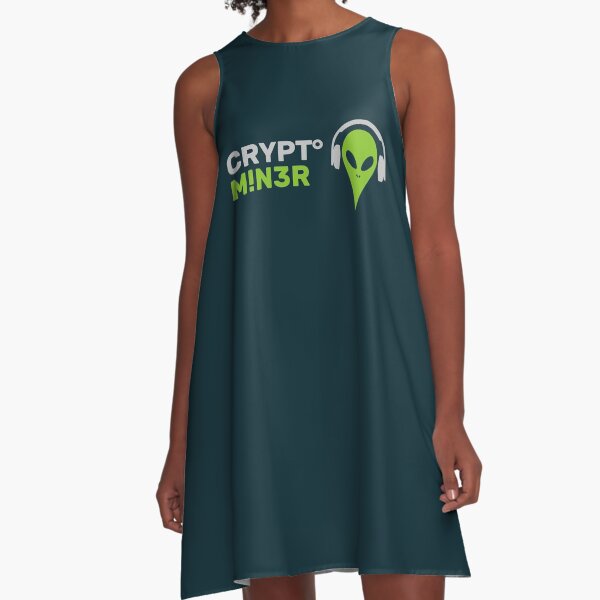 Crypto Miner Music A-Linien Kleid