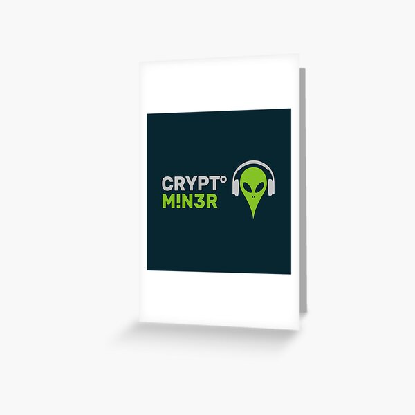 Crypto Miner Music Grußkarte
