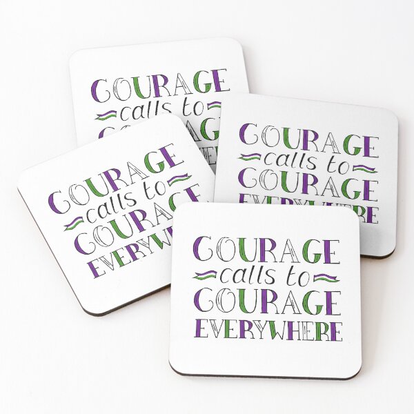 Item preview, Courage Calls to Courage Everywhere Quote by Suffragette Leader, Millicent Fawcett designed and sold by Maddy Bennett.