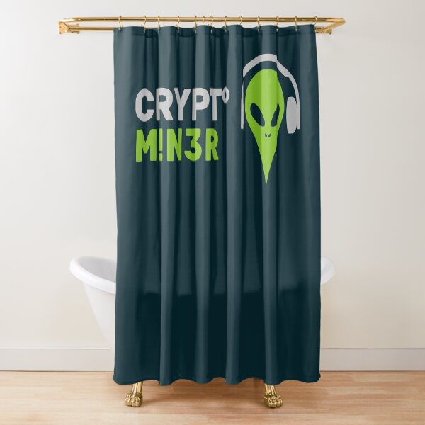 Crypto Miner Music Duschvorhang