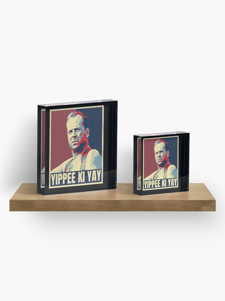 Alternate view of Yippee ki yay Acrylic Block