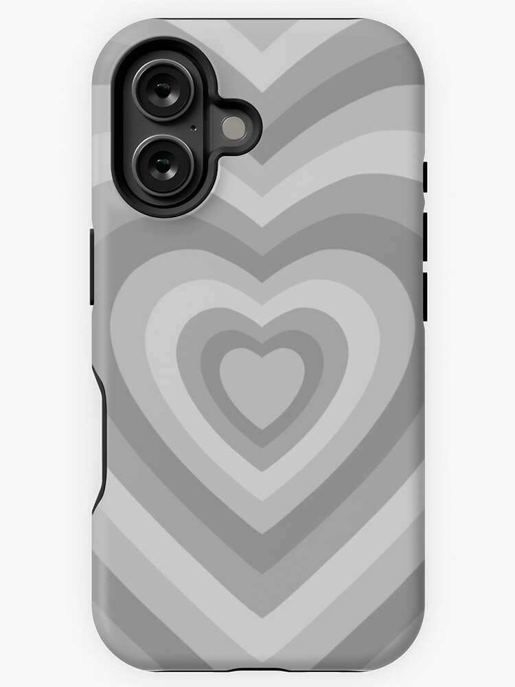 Thumbnail 1 of 4, iPhone Case, Aesthetic black and white rainbow hearts designed and sold by Pastel-PaletteD.