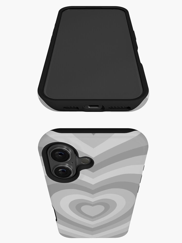Thumbnail 3 of 4, iPhone Case, Aesthetic black and white rainbow hearts designed and sold by Pastel-PaletteD.