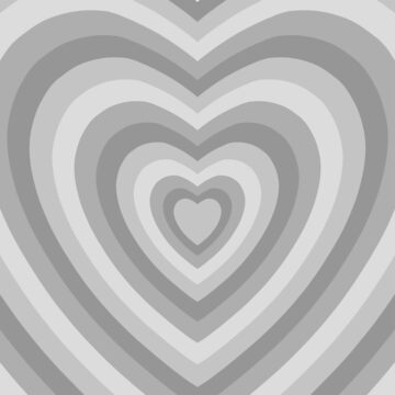 Artwork thumbnail, Aesthetic black and white rainbow hearts by Pastel-PaletteD