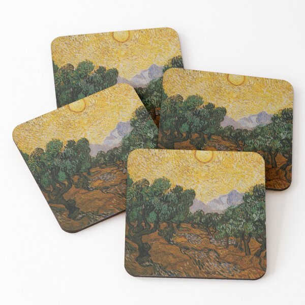 Item preview, Vincent Van Gogh - Olive Trees with Yellow Sky and Sun designed and sold by Vivanne-art.