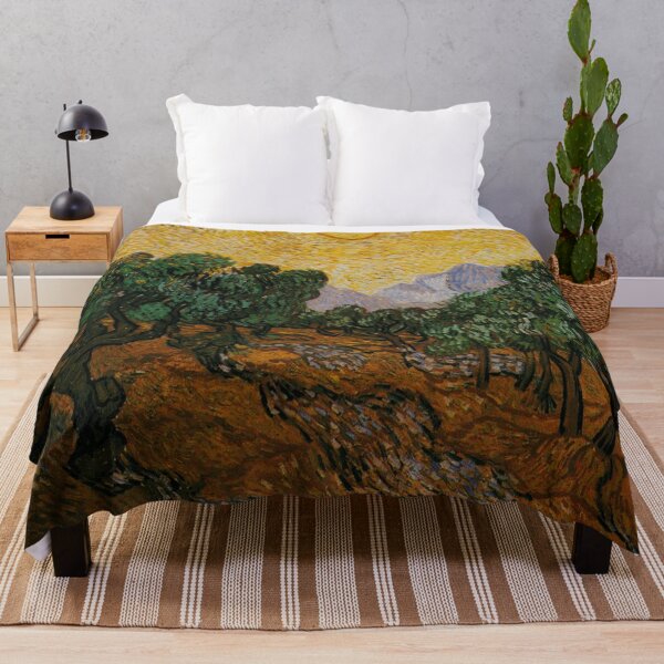Item preview, Vincent Van Gogh - Olive Trees with Yellow Sky and Sun designed and sold by Vivanne-art.