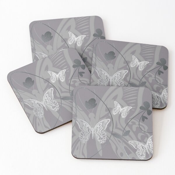 Item preview, Beautiful intricate butterfly pattern for lovers of butterflies. Lilac and silver -Caroline Laursen original designed and sold by Caroline Laursen.