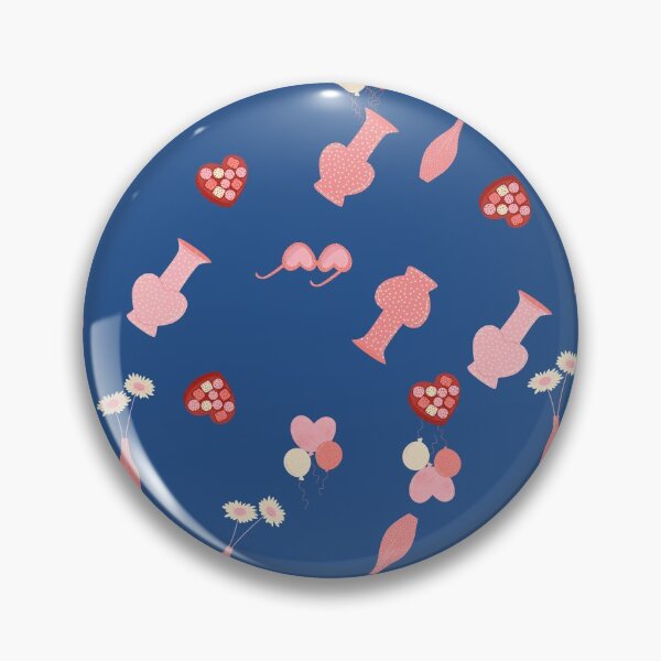 Item preview, Blue Background with Different Pink and red elements  designed and sold by Anita200.