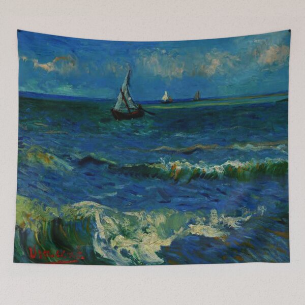 Item preview, Vincent Van Gogh - The Sea at Les Saintes-Maries-de-la-Mer designed and sold by Vivanne-art.