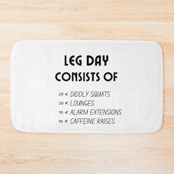 Item preview, Leg Day Consists of Diddly Squat - Zilch - Nada - Nothing designed and sold by For the love of Pixels.
