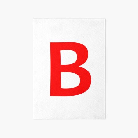 "Red Color Letter B" Art Board Print By WECreations | Redbubble