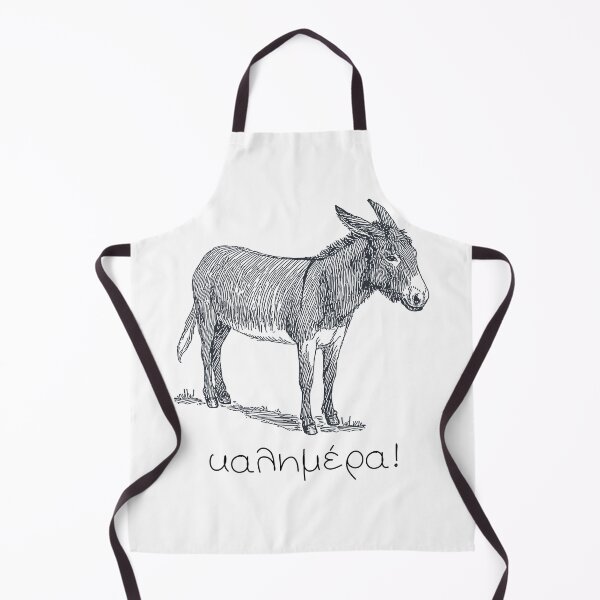 Item preview, Cute Donkey & 'Kalimera' (good morning) in Greek designed and sold by Happy Puppy Print On Demand.